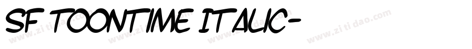 SF Toontime Italic字体转换
